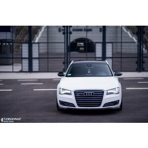 Maxton Design Front Ansatz V.1 / V1 für Audi A8 D4 schwarz Hochglanz
