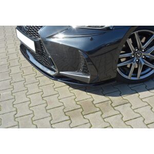 Maxton Design Front Ansatz V.1 / V1 für Lexus IS Mk3 Facelift F-Sport schwarz Hochglanz