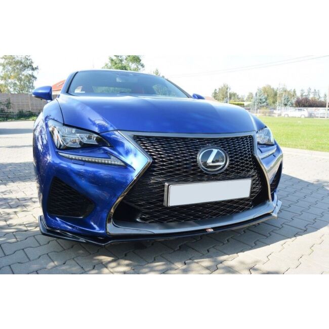 Maxton Design Front Ansatz V.1 / V1 für Lexus RC F schwarz Hochglanz