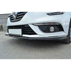 Maxton Design Front Ansatz V.1 / V1 für Renault Megane Mk4 Hatchback schwarz Hochglanz