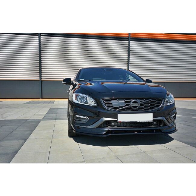 Maxton Design Front Ansatz V.1 / V1 für Volvo V60 Polestar Facelift schwarz Hochglanz