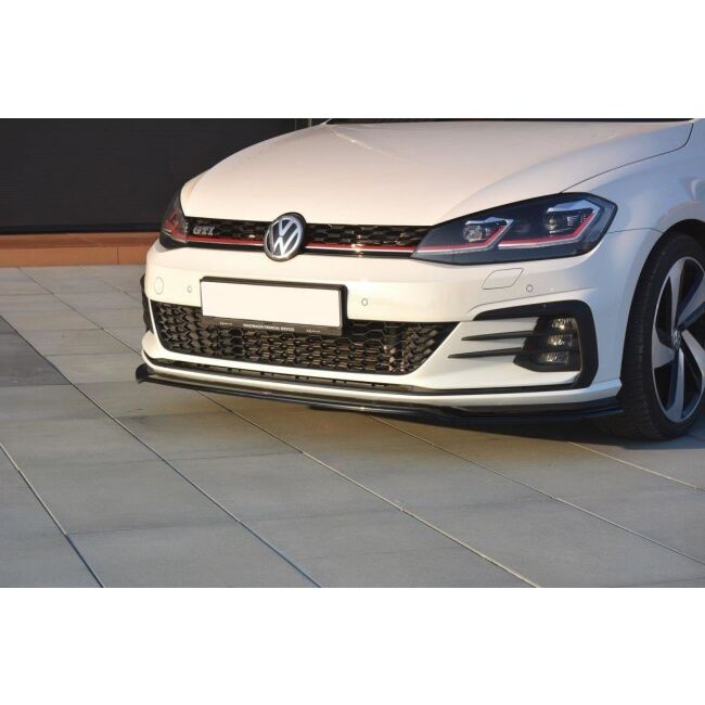 Maxton Design Front Ansatz V.2 / V2 für VW GOLF 7 GTI FACELIFT schwarz Hochglanz