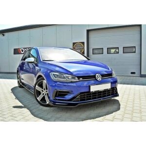 Maxton Design Front Ansatz V.2 / V2 für VW Golf 7 R / R-Line Facelift schwarz Hochglanz