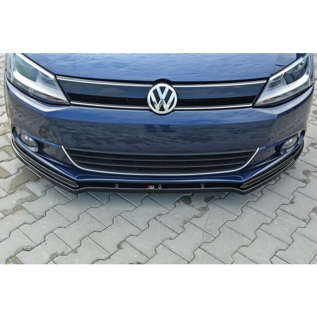 Maxton Design Front Ansatz V.1 / V1 für VW Jetta 6 schwarz Hochglanz