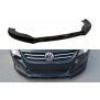 Maxton Design Front Ansatz V.1 / V1 für VW PASSAT CC vor Facelift, STANDARD STOßSTANGE schwarz Hochglanz