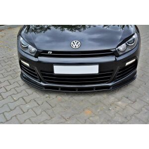 Maxton Design Front Ansatz für VW SCIROCCO R schwarz Hochglanz