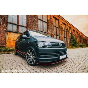 Maxton Design VOLKSWAGEN T6 Front Ansatz für V.1 / V1 schwarz Hochglanz