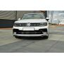 Maxton Design Front Ansatz für Vw Tiguan Mk2 R-Line schwarz Hochglanz