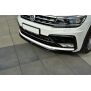 Maxton Design Front Ansatz für Vw Tiguan Mk2 R-Line schwarz Hochglanz