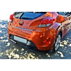 Maxton Design Heckdiffusor Ansatz für Hyundai Veloster schwarz Hochglanz
