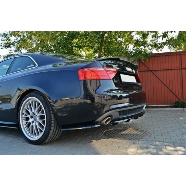 Maxton Design Mittlerer Heckdiffusor Ansatz für AUDI A5 S-LINE DTM LOOK schwarz Hochglanz