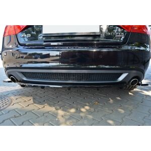 Maxton Design Mittlerer Heckdiffusor Ansatz für AUDI A5 S-LINE DTM LOOK schwarz Hochglanz
