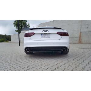 Maxton Design Mittlerer Heckdiffusor Ansatz für AUDI A5 S-LINE Facelift DTM LOOK schwarz Hochglanz