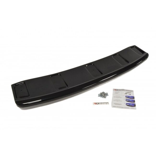 Maxton Design Mittlerer Heckdiffusor Ansatz für AUDI A7 S-LINE (FACELIFT) im DTM LOOK schwarz Hochglanz