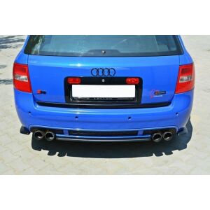 Maxton Design Mittlerer Heckdiffusor Ansatz für AUDI RS6 C5 AVANT schwarz Hochglanz