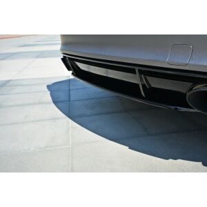 Maxton Design Mittlerer Heckdiffusor Ansatz für Audi RS7 Facelift schwarz Hochglanz