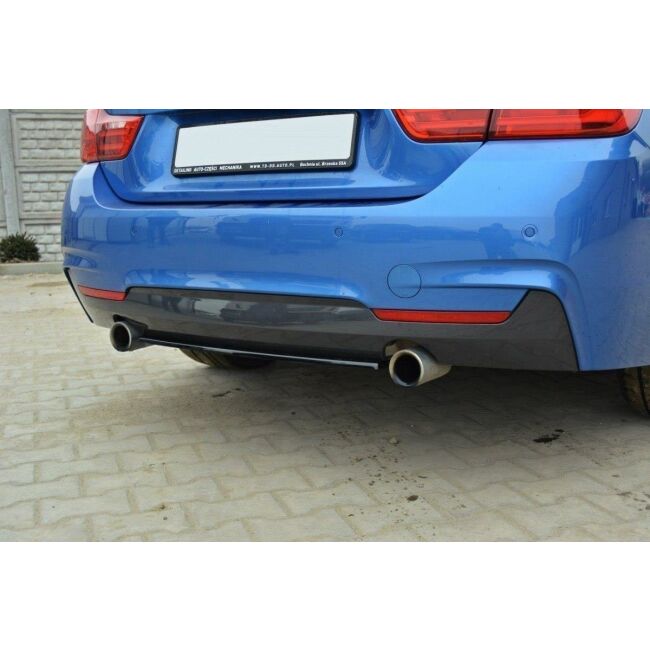 Maxton Design Mittlerer Heckdiffusor Ansatz für BMW 4er F32 M Paket  schwarz Hochglanz