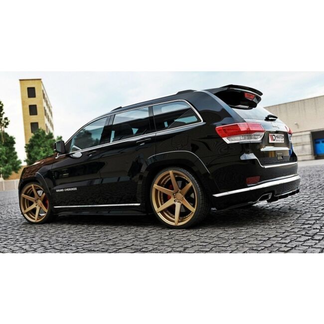 Maxton Design Mittlerer Heckdiffusor Ansatz für Jeep Grand Cherokee WK2 Summit Facelift DTM LOOK schwarz Hochglanz