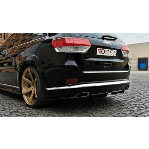 Maxton Design Mittlerer Heckdiffusor Ansatz für Jeep Grand Cherokee WK2 Summit Facelift DTM LOOK schwarz Hochglanz