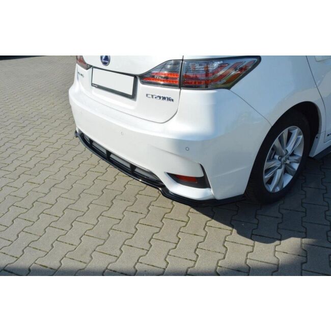 Maxton Design Mittlerer Heckdiffusor Ansatz für Lexus CT Mk1 Facelift  schwarz Hochglanz