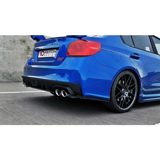 Maxton Design Mittlerer Heckdiffusor Ansatz für SUBARU WRX STI schwarz Hochglanz