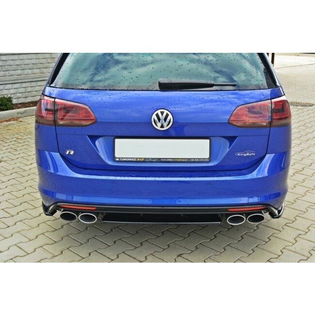 Maxton Design Mittlerer Heckdiffusor Ansatz für VW GOLF 7 R VARIANT  schwarz Hochglanz