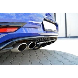 Maxton Design Mittlerer Heckdiffusor Ansatz für VW GOLF 7 R Facelift schwarz Hochglanz