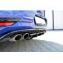 Maxton Design Mittlerer Heckdiffusor Ansatz für VW GOLF 7 R Facelift schwarz Hochglanz
