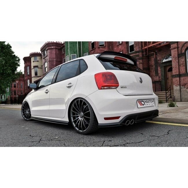 Maxton Design Heckdiffusor Ansatz für VW POLO MK5 GTI Facelift DTM LOOK schwarz Hochglanz