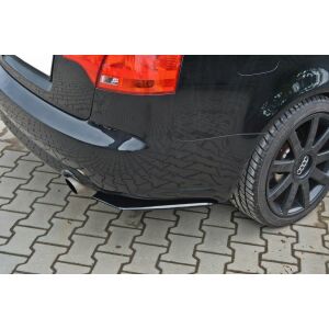 Maxton Design Heck Ansatz Flaps Diffusor für AUDI A4 B7 schwarz Hochglanz