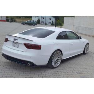 Maxton Design Heck Ansatz Flaps Diffusor für AUDI A5 S-LINE Facelift schwarz Hochglanz