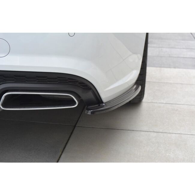 Maxton Design Heck Ansatz Flaps Diffusor für Audi A6 C7 Avant S-line/ S6 C7 Facelift schwarz Hochglanz