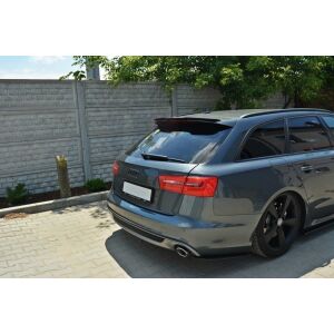 Maxton Design Heck Ansatz Flaps Diffusor für AUDI A6 C7 S-LINE AVANT schwarz Hochglanz