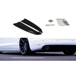 Maxton Design Heck Ansatz Flaps Diffusor für Audi A8 D4 schwarz Hochglanz