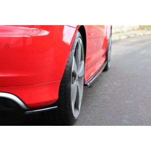 Maxton Design Heck Ansatz Flaps Diffusor für Audi RS3 8P schwarz Hochglanz