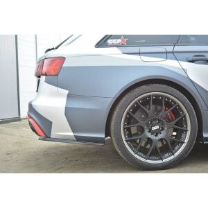 Maxton Design Heck Ansatz Flaps Diffusor für Audi RS6 C7 / C7 FL schwarz Hochglanz