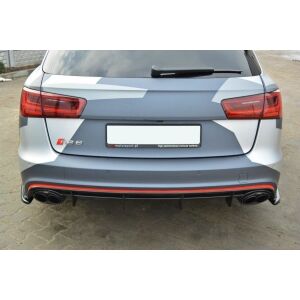 Maxton Design Heck Ansatz Flaps Diffusor für Audi RS6 C7 / C7 FL schwarz Hochglanz