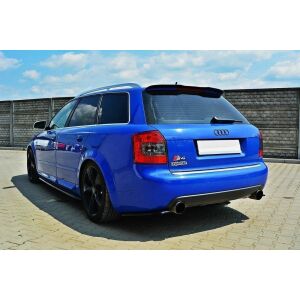 Maxton Design Heck Ansatz Flaps Diffusor für AUDI S4 B6 Avant schwarz Hochglanz