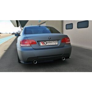 Maxton Design Heck Ansatz Flaps Diffusor für BMW 3er E92 M Paket schwarz Hochglanz