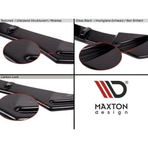 Maxton Design Heck Ansatz Flaps Diffusor für BMW 3er E92 M Paket FACELIFT schwarz Hochglanz