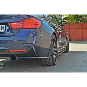 Maxton Design Heck Ansatz Flaps Diffusor für BMW 4er F32 M Paket schwarz Hochglanz