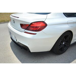 Maxton Design Heck Ansatz Flaps Diffusor für BMW 6er Gran Coupé M Paket schwarz Hochglanz