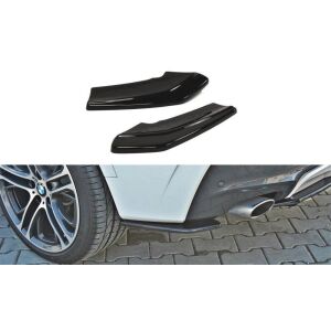 Maxton Design Heck Ansatz Flaps Diffusor für BMW X4 M Paket schwarz Hochglanz