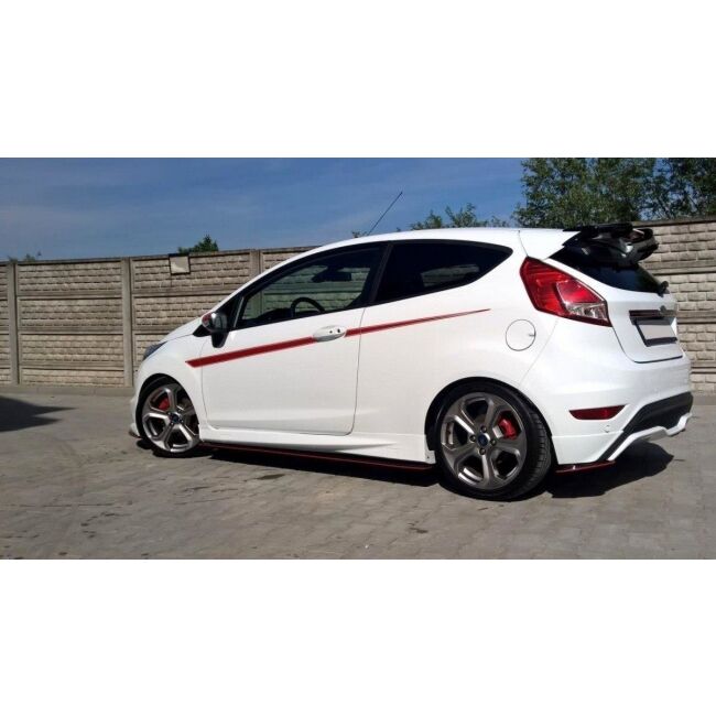 Maxton Design Heck Ansatz Flaps Diffusor für Ford Fiesta ST / ST-Line / Zetec S Mk7 FL schwarz Hochglanz