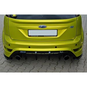 Maxton Design Heck Ansatz Flaps Diffusor für Ford Focus RS Mk2 schwarz Hochglanz