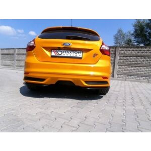 Maxton Design Heck Ansatz Flaps Diffusor für Ford Focus ST Mk3 Hatchback schwarz Hochglanz