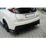 Maxton Design Heck Ansatz Flaps Diffusor für HONDA CIVIC IX TYPE R schwarz Hochglanz