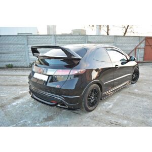 Maxton Design Heck Ansatz Flaps Diffusor für HONDA CIVIC VIII TYPE S/R schwarz Hochglanz