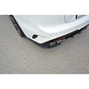 Maxton Design Heck Ansatz Flaps Diffusor für KIA STINGER GT schwarz Hochglanz