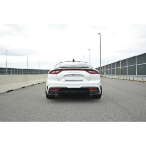 Maxton Design Heck Ansatz Flaps Diffusor für KIA STINGER GT schwarz Hochglanz